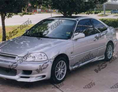 1996-1998 Honda Civic Hatchback kombat 2 Style FRP Primer Full Kit-2