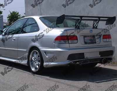 1996-1998 Honda Civic Hatchback kombat 2 Style FRP Primer Full Kit-3