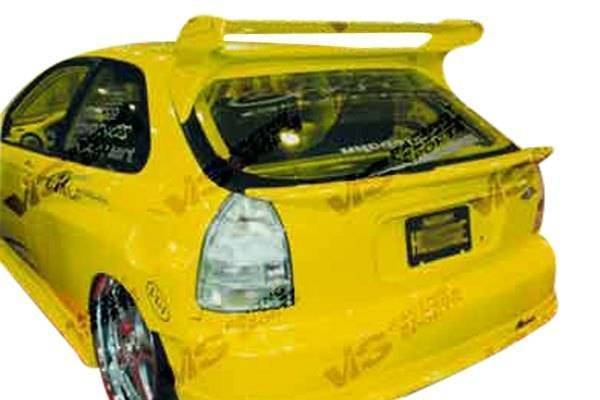 1996-2000 Honda Civic Hatchback QUEST Style FRP Primer Spoiler-1