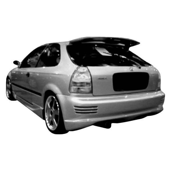 1996-2000 Honda Civic Hatchback TECHNO R Style FRP Primer Rear Bumper-1