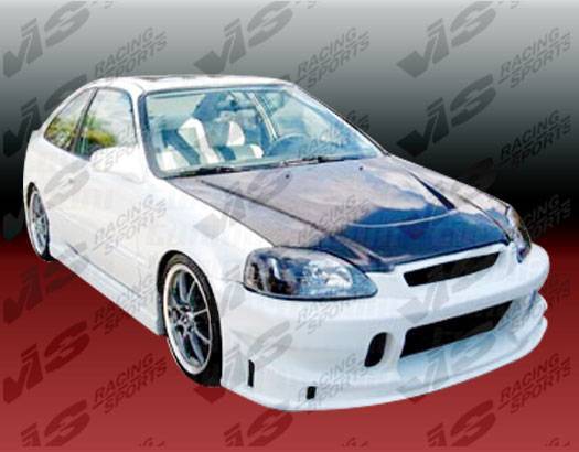 1996-1998 Honda Civic Hatchback TSC Style FRP Primer Full Kit-1