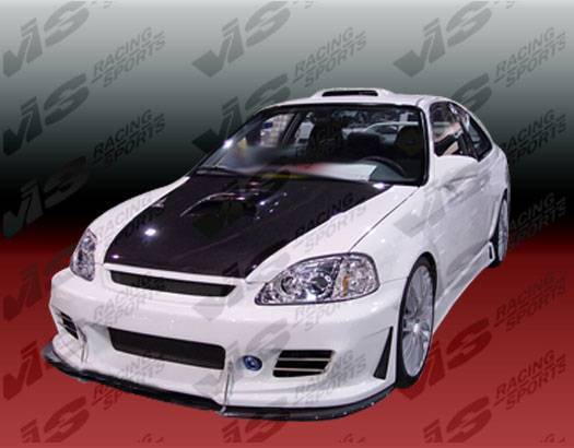 1996-1998 Honda Civic Hatchback TSC 3 Style FRP Primer Full Kit-1