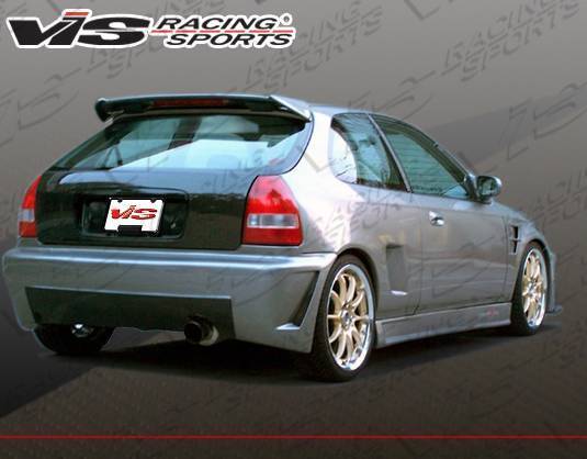 1996-1998 Honda Civic Hatchback TSC 3 Style FRP Primer Full Kit-2