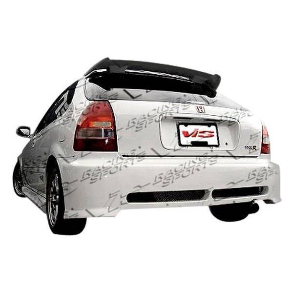 1996-2000 Honda Civic Hatchback WALKER Style FRP Primer Rear Bumper-1