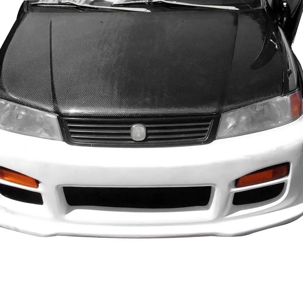 1997-2000 Acura EL Domani Domani JDM 4 doors OEM Style Fiberglass Black Wet Hood-1