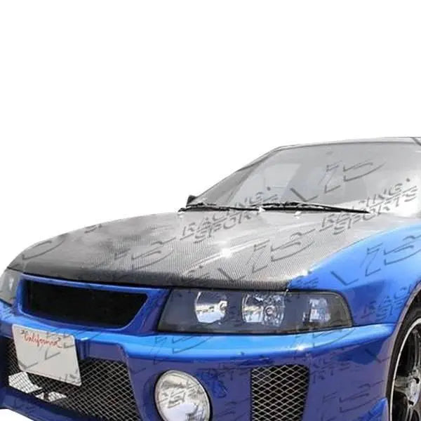 1997-2001 Mitsubishi Mirage 4 doors OEM Style Carbon Fiber Black Hood-1