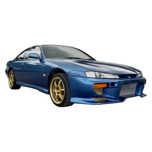 1997-1998 Nissan 240SX 2 doors INVADER Style FRP Primer Front Bumper-1