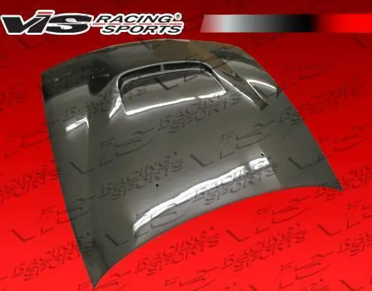 1997-1998 Nissan 240SX 2 doors JS Style Carbon Fiber Black Hood-3