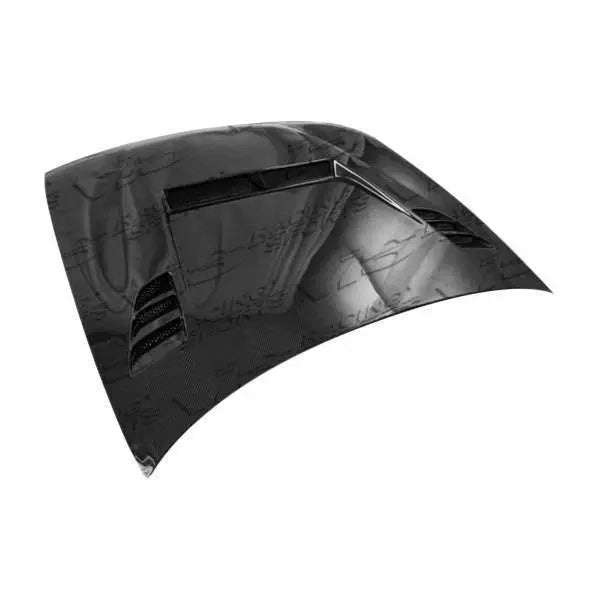 1997-1998 Nissan 240SX 2 doors JS 2 Style Carbon Fiber Black Hood-2
