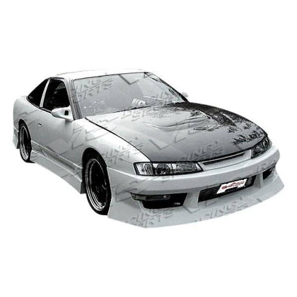 1997-1998 Nissan 240SX 2 doors V Spec 4 Style FRP Primer Front Bumper-2