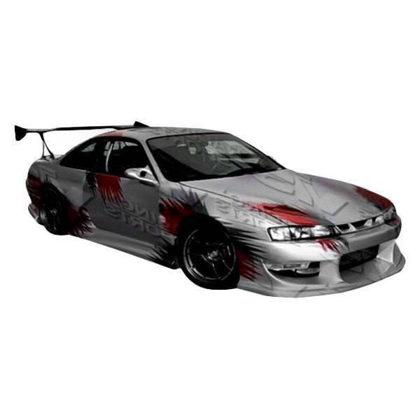 1997-1998 Nissan 240SX 2 doors Werk 9 Style FRP Primer Front Bumper-1