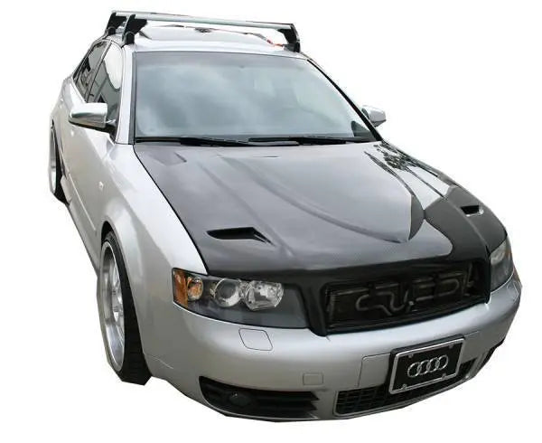 1998-2002 AUDI S4 4 doors Euro R Style Carbon Fiber Black Hood-1