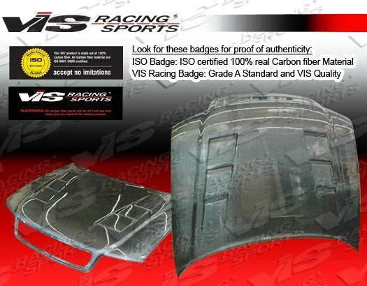 1998-2002 AUDI S4 4 doors TERMINATOR Style Carbon Fiber Black Hood-5