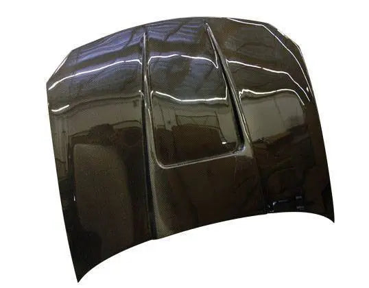 1998-2003 Ford Escort 2 doors G Force Style Carbon Fiber Black Hood-1