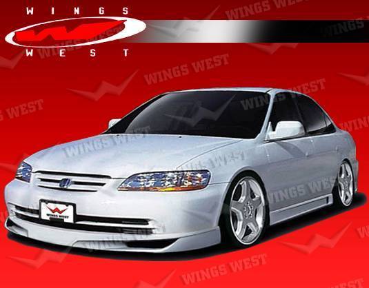 1998-2000 Honda Accord 4 doors POLYURETHANE Black Front Lip-1
