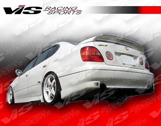 1998-2005 Lexus GS300 GS400 4 doors ALFA Style Carbon Fiber Black Rear Lip-1