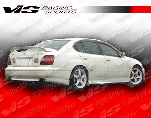 1998-2005 Lexus GS300 GS400 4 doors ALFA Style Carbon Fiber Black Rear Lip-2