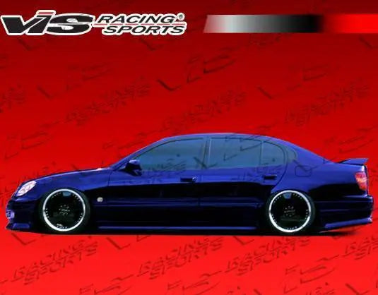 1998-2005 Lexus GS300 GS400 4 doors WIZE Style FRP Primer Side Skirts-3