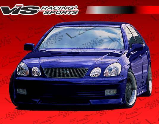 1998-2005 Lexus GS300 GS400 4 doors WIZE Style FRP Primer Front Lip-3