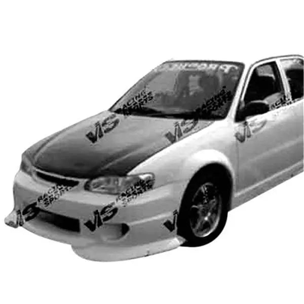 1998-2002 Toyota Corolla 4 doors OEM Style Carbon Fiber Black Hood-1