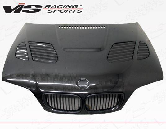 1999-2003 BMW 3 SERIES E46 2 doors GTR Style Carbon Fiber Black Hood-2