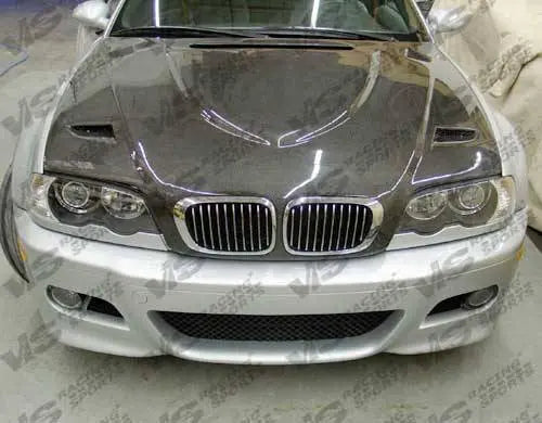 1999-2001 BMW 3 SERIES E46 4 doors Euro R Style Carbon Fiber Black Hood-4