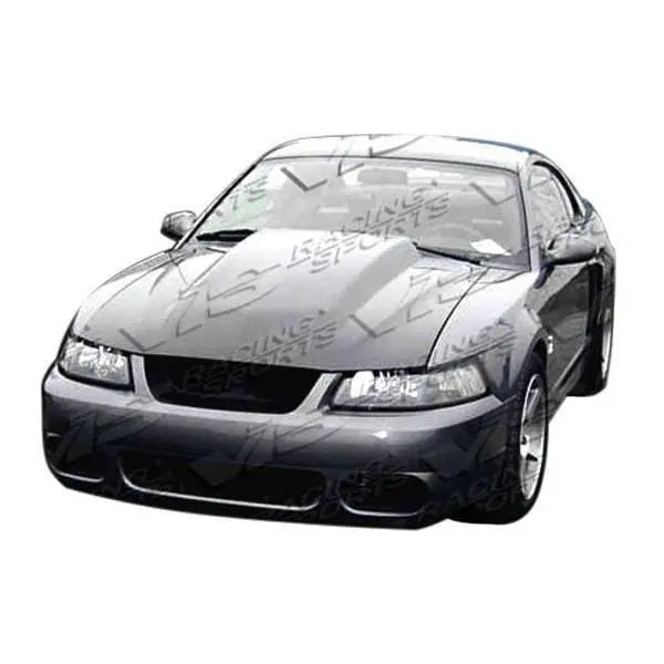 1999-2004 Ford Mustang 2 doors Cowl Induction Style Carbon Fiber Black Hood-3