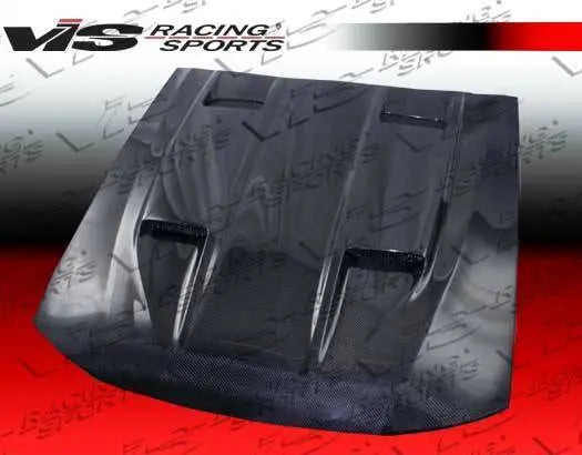 1999-2004 Ford Mustang 2 doors Mach 5 Style Carbon Fiber Black Hood-2