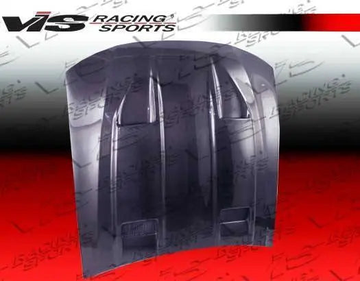 1999-2004 Ford Mustang 2 doors Mach 5 Style Carbon Fiber Black Hood-3