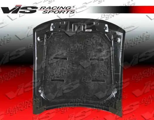 1999-2004 Ford Mustang 2 doors Mach 5 Style Carbon Fiber Black Hood-4