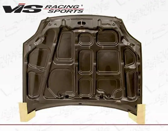 1999-2000 Honda Civic 2 doors 4 doors OEM Style Carbon Fiber Black Hood-4