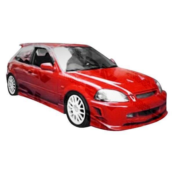 1999-2000 Honda Civic Hatchback 4 doors 2 doors STALKER Style FRP Primer Front Bumper-1