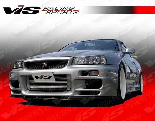1999-2004 Nissan Skyline R34 GTR 2 doors TERMINATOR Style FRP Primer Front Bumper-1