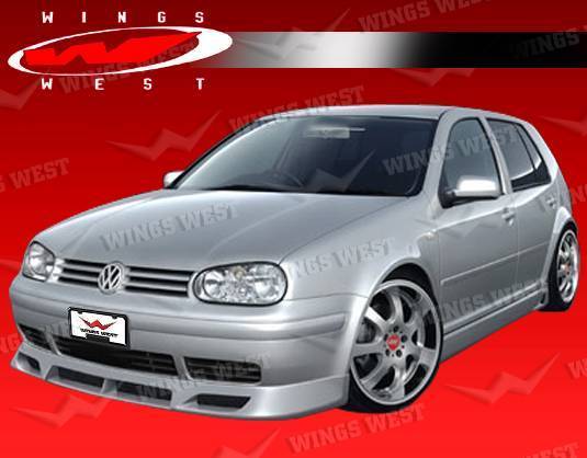 1999-2005 Volkswagen Golf 4 2 doors 4 doors POLYURETHANE Black Front Lip-1