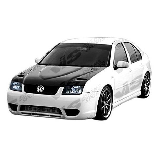 1999-2005 Volkswagen Jetta 4 doors Euro R Style Carbon Fiber Black Hood-1