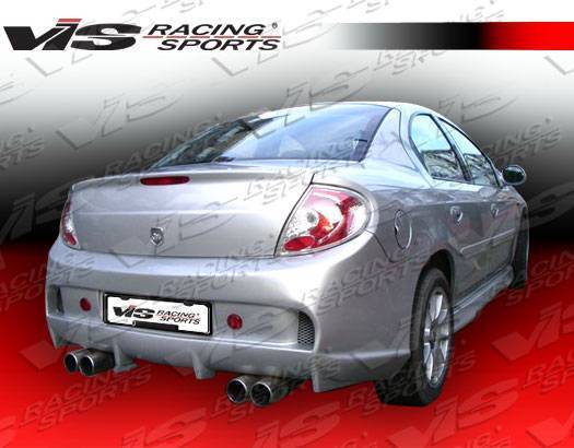 2000-2002 Dodge Neon 4 doors INVADER Style FRP Primer Rear Bumper-2