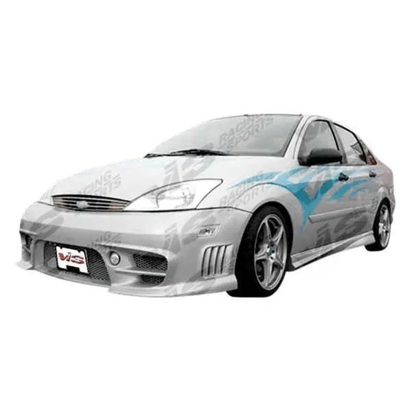 2000-2007 Ford Focus 2 doors 4 doors WIZDOM Style FRP Primer Side Skirts-1