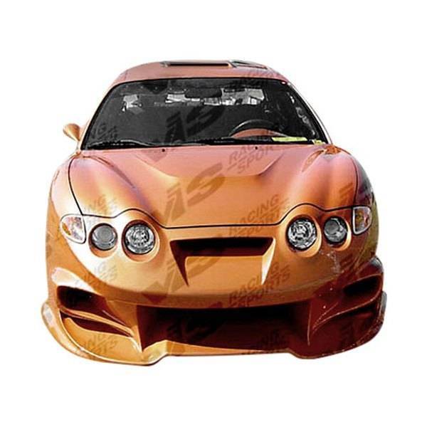 2000-2002 Hyundai Tiburon 2 doors INVADER 2 Style FRP Primer Front Bumper-1