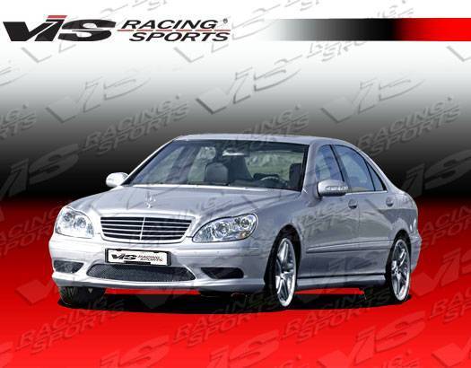 2000-2002 Mercedes S Class W220 4 doors EURO TECH Style FRP Primer Front Bumper-1