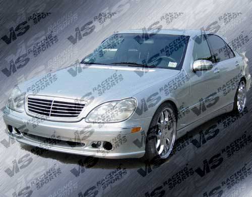 2000-2002 Mercedes S Class W220 4 doors LASER Style FRP Primer Front Bumper-1