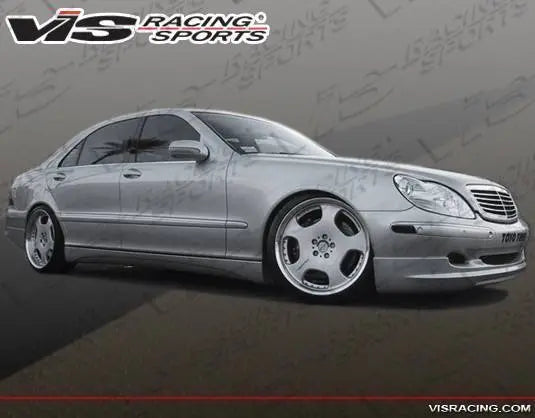 2000-2006 Mercedes S Class W220 4 doors VIP Style FRP Primer Side Skirts-1