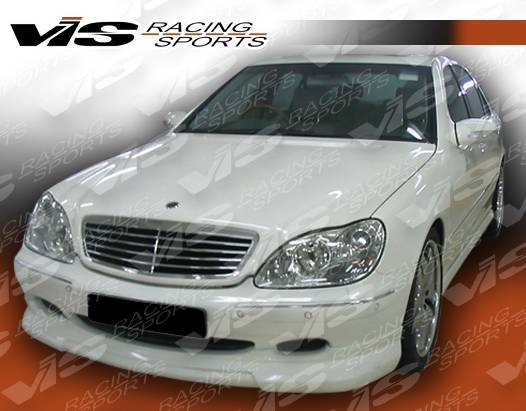 2000-2002 Mercedes S Class W220 4 doors VIP Style FRP Primer Front Lip-2