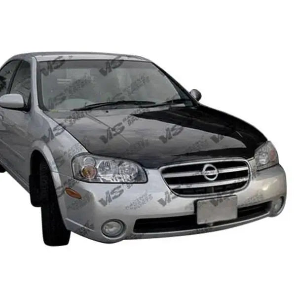 2000-2003 Nissan Maxima 4 doors OEM Style Carbon Fiber Black Hood-1