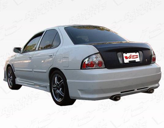 2000-2003 Nissan Sentra 4 doors OCTANE Style FRP Primer Rear Bumper-1
