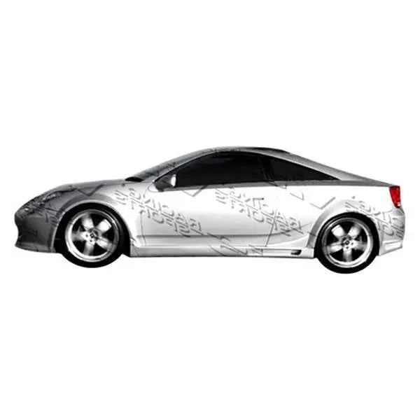 2000-2005 Toyota Celica 2 doors TECHNO R 3 Style FRP Primer Side Skirts-1