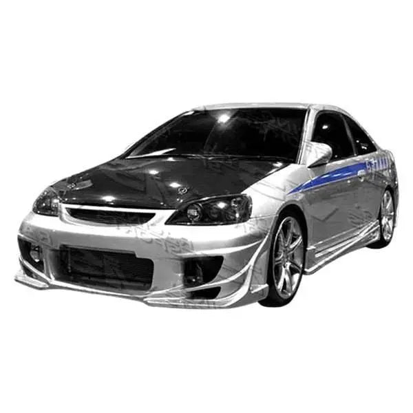 2001-2005 Honda Civic 2 doors BALLISTIX Style FRP Primer Side Skirts-1