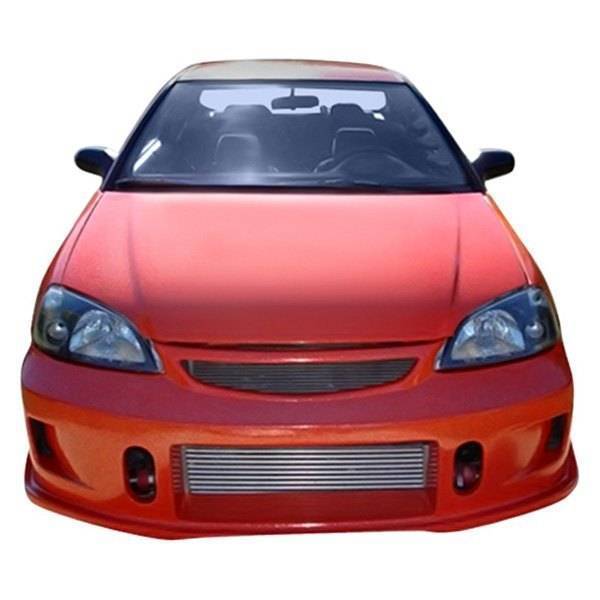 2001-2003 Honda Civic 2 doors 4 doors TSC Style FRP Primer Front Bumper-1