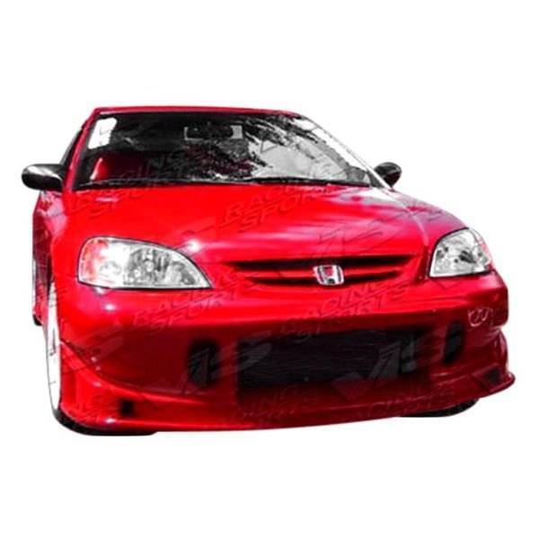 2001-2003 Honda Civic 2 doors 4 doors TSC Style FRP Primer Front Bumper-2