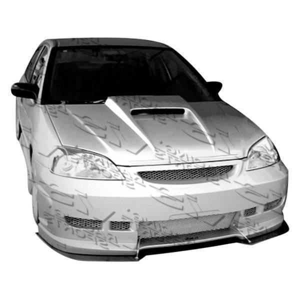 2001-2003 Honda Civic 2 doors 4 doors Z1 BOXER Style FRP Primer Front Bumper-2