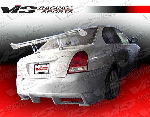2001-2003 Hyundai Elantra 4 doors BALLISTIX Style FRP Primer Rear Bumper-2